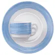 Assiette plate BRUSH, 235 mm, bleu/blanc - Esmeyer