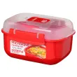 Boîte pour micro-ondes RECTANGULAR, 1,25 l, rouge - Sistema