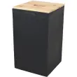 EDA Bac pour granulés de bois, 36 litres, noir