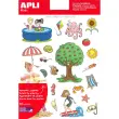 Gommettes thématiques L’Été 12 feuilles - Apli