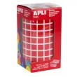 Rouleau gommettes carrées 10 mm rouges - Apli