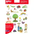 Gommettes thématiques Le Printemps 12 feuilles - Apli