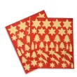 Gommettes or sur fond rouge 2 feuilles - Apli 