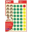 Gommettes Sourire 12 feuilles - Apli 