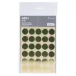Gommettes rondes &Oslash; 20 mm or m&eacute;tallis&eacute; 3 feuilles - Apli 