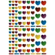 Sachet de gommettes c&oelig;urs m&eacute;tallis&eacute;es couleurs assorties 6 feuilles - Apli 