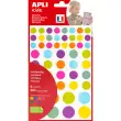 Gommettes rondes couleurs peps 6 feuilles - Apli