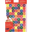 Gommettes thématiques enlevables les lettres 3 feuilles - Apli