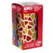 Rouleau de gommettes mosaiques orange rouge jaune 2460 unit&eacute;s - Apli 