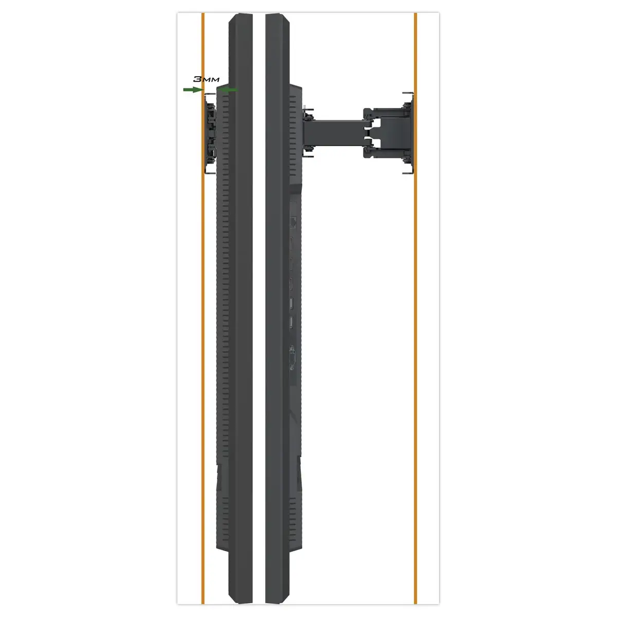 Fixation murale universelle pour écran 55-65"- IIYAMA