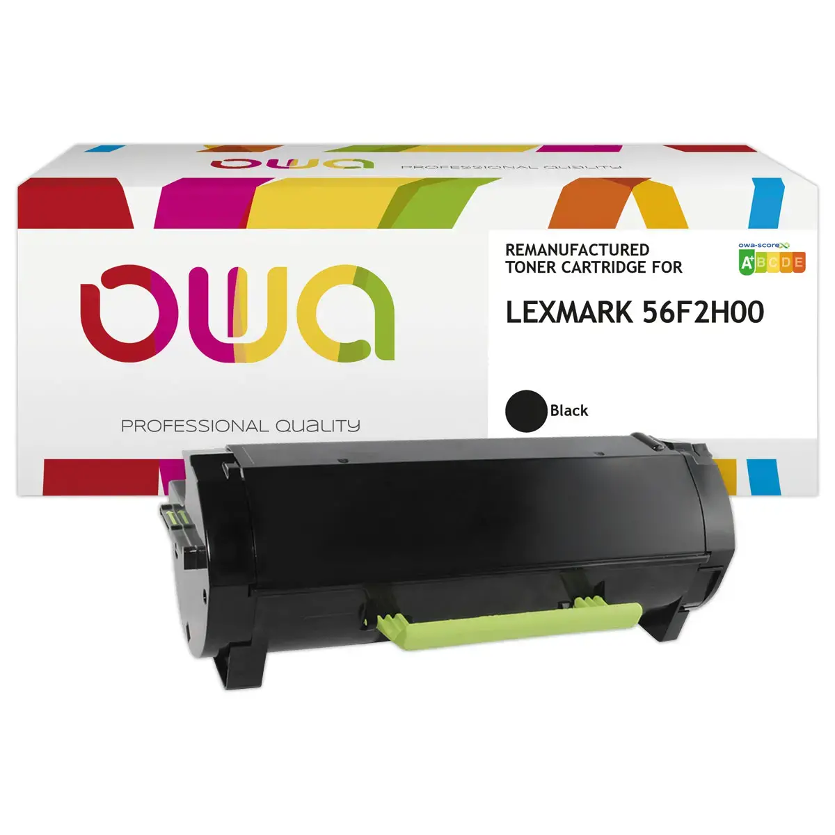 Toner équivalent Lexmark 56F2H00 haute capacité - Noir - Owa