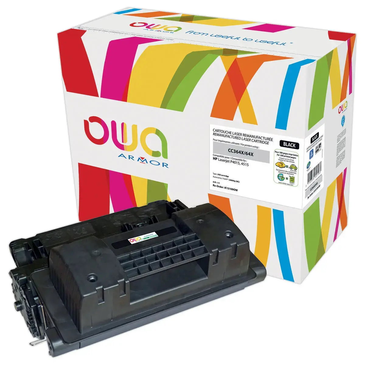 Toner éq. HP CC364X - Haute capacité - Noir - OWA