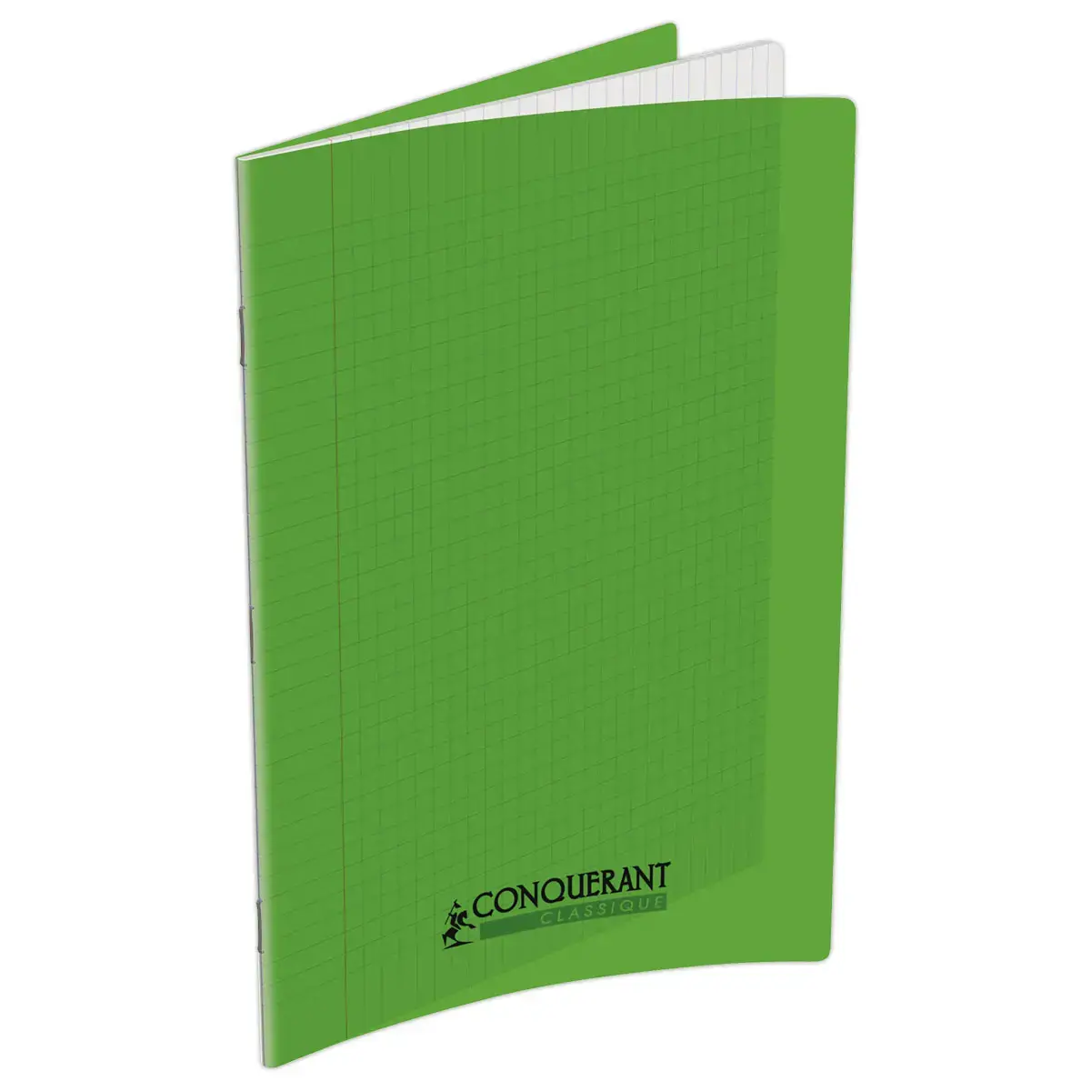 Cahier polypropylène piqûre Seyès - A4 90g - 48 pages - Vert - Conquérant
