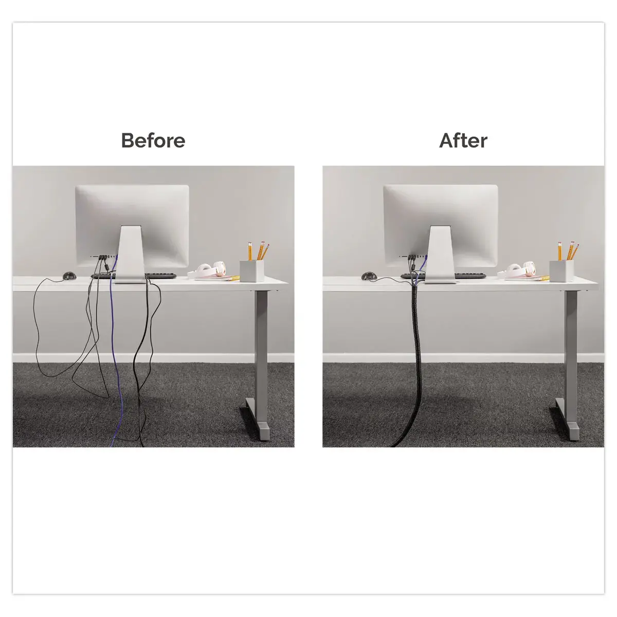 Guide-câbles CableZip - Noir - FELLOWES