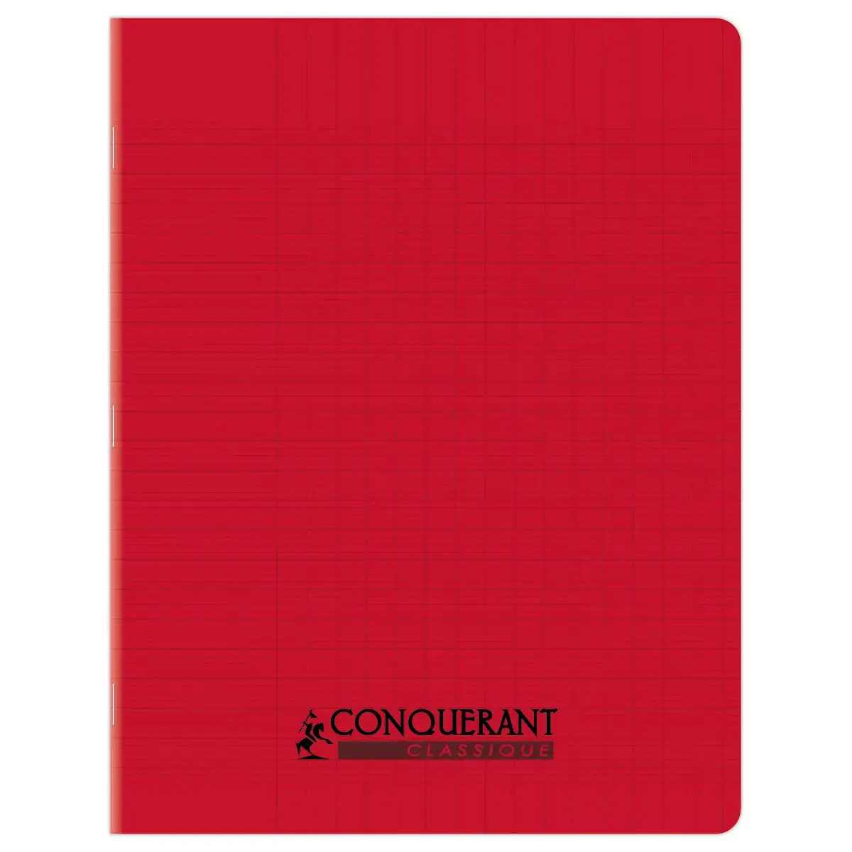 Cahier polypropyl&egrave;ne piq&ucirc;re 96P SEYES 170X220 90g rouge 