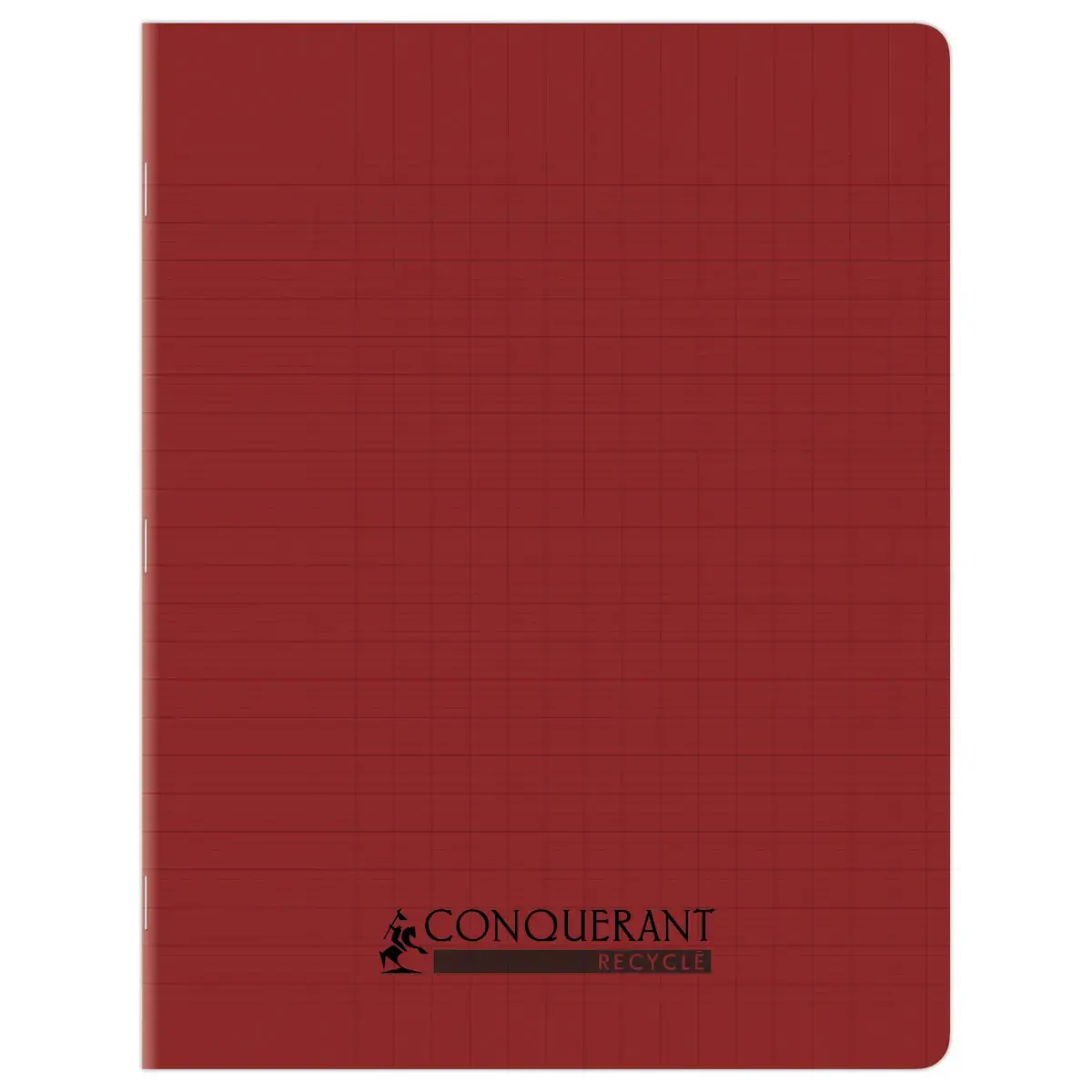 Cahier polypropyl&egrave;ne piq&ucirc;re 96P SEYES 170x220 90g - 90% recycl&eacute; rouge 