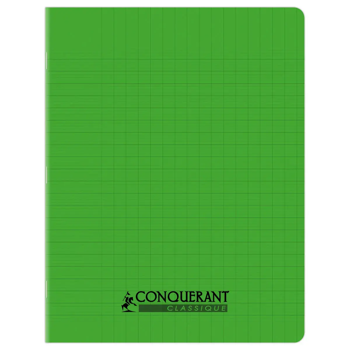 Cahier polypropylène piqûre Seyès - A5+ 90g - 96 pages - Vert - Conquérant
