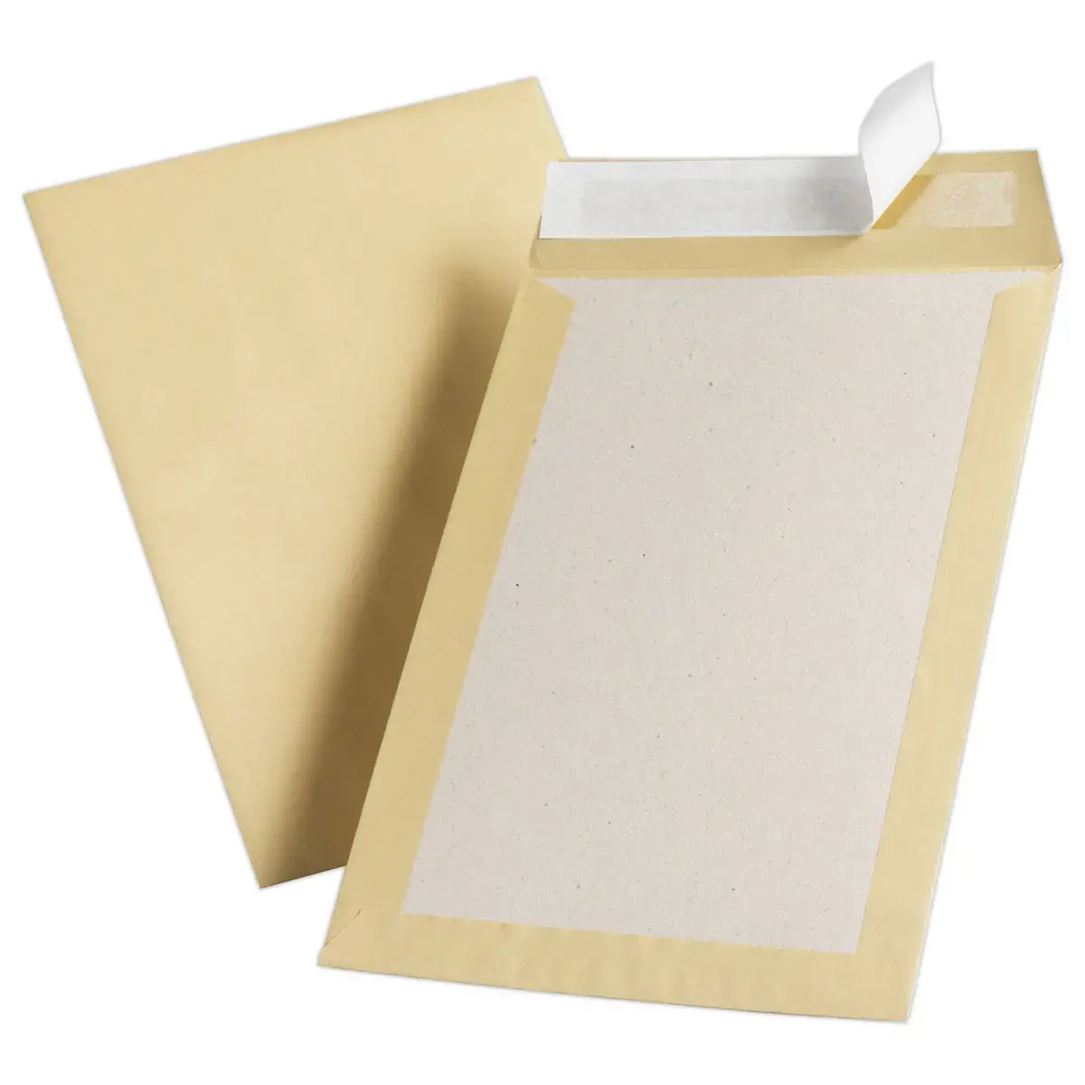 100 Pochettes avec dos renforcé en carton 120g - 229x324mm - papier Kraft brun - GPV