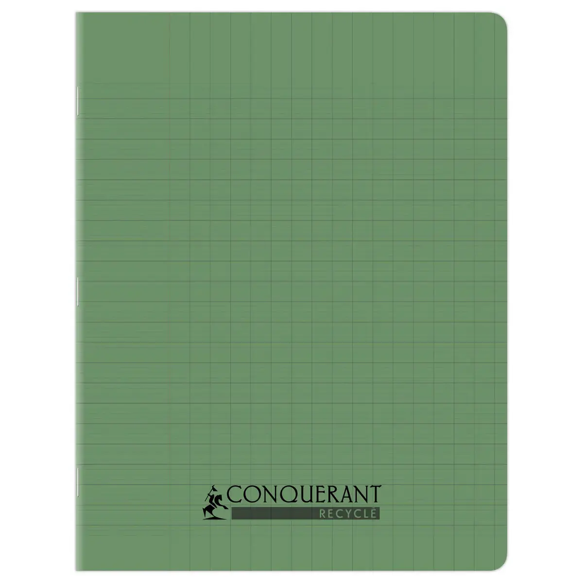 Cahier polypropyl&egrave;ne piq&ucirc;re Sey&egrave;s - A5+ 90g - 96 pages - Vert - Conqu&eacute;rant 