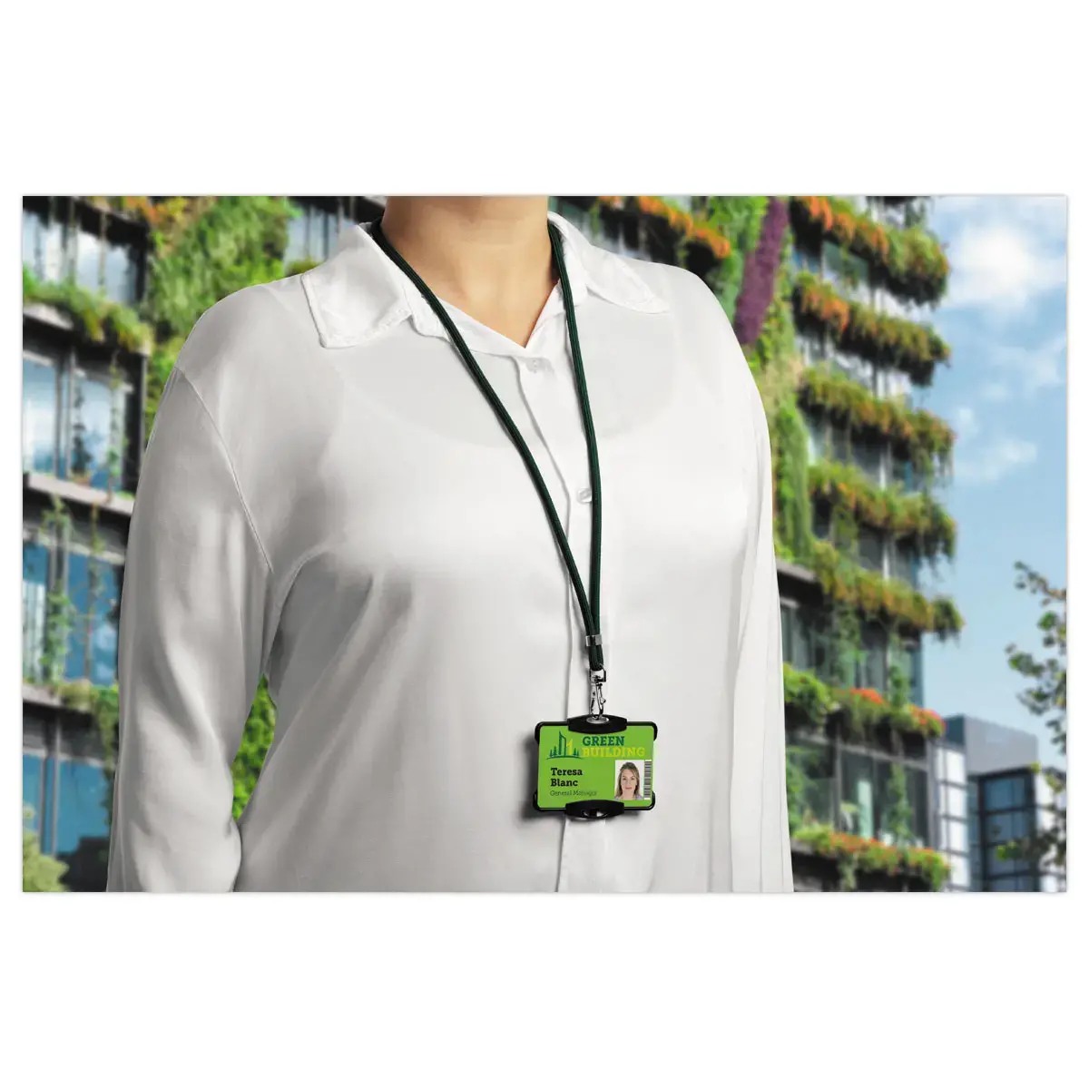 10 Cordon rond avec mousqueton - Vert - DURABLE 