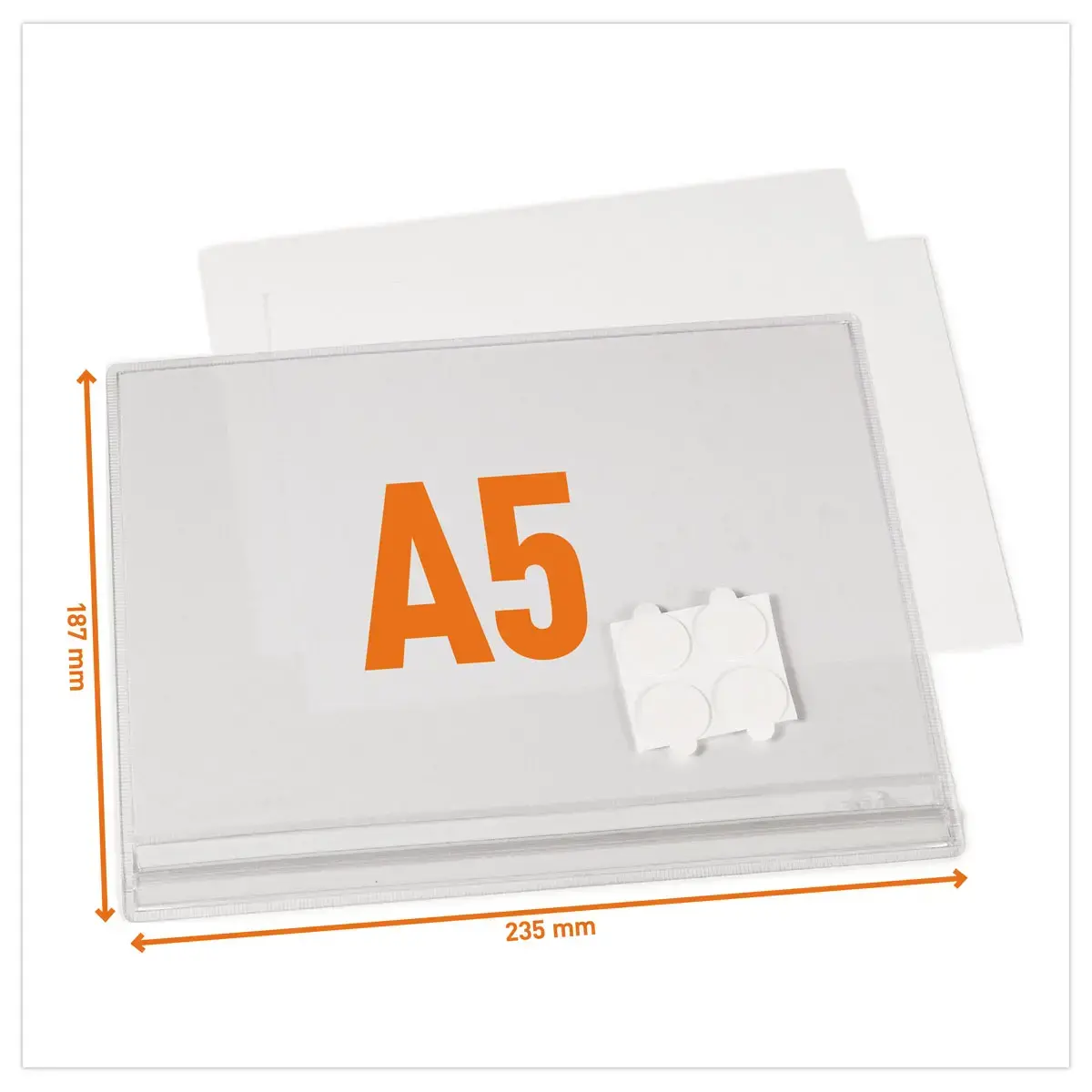 5 Pochettes d'affichage étanches - A5 - Fixation adhésive - DURABLE