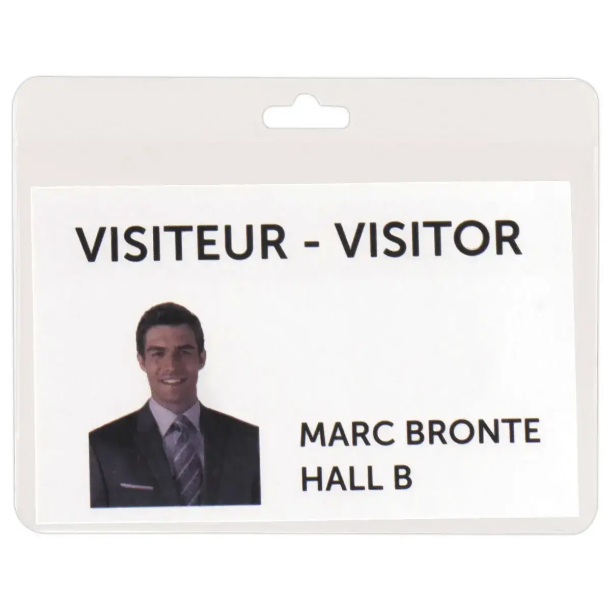 20 Porte-badge pochette ferm&eacute;e 60 x 90 mm 
