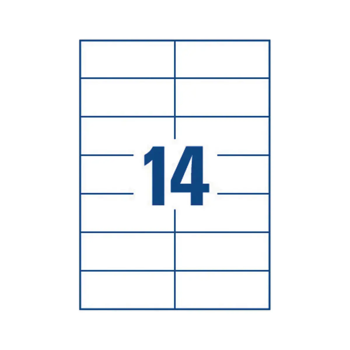 100 planches de 14 étiquettes blanches multi-usages AVERY 105x42mm