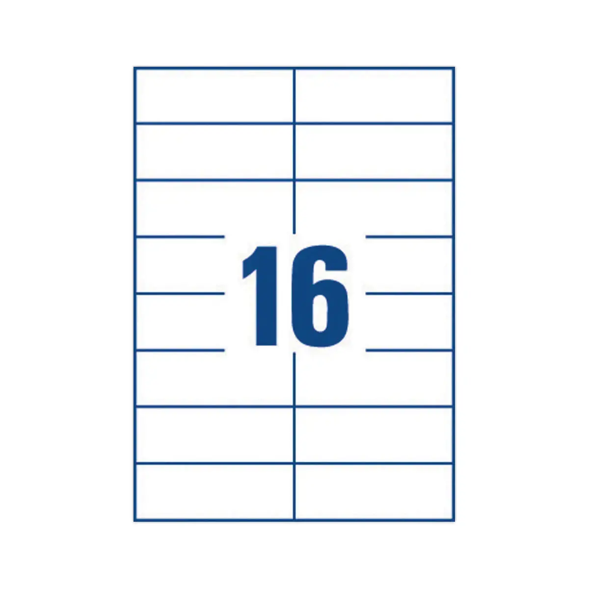 100 planches de 16 étiquettes blanches multi-usages - AVERY
