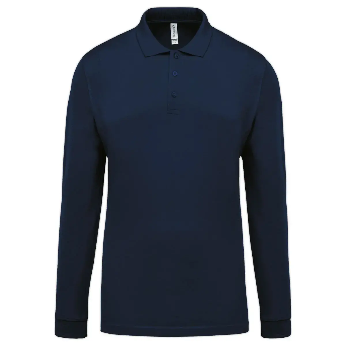 Polo homme - Manches longues - Taille S - Marine