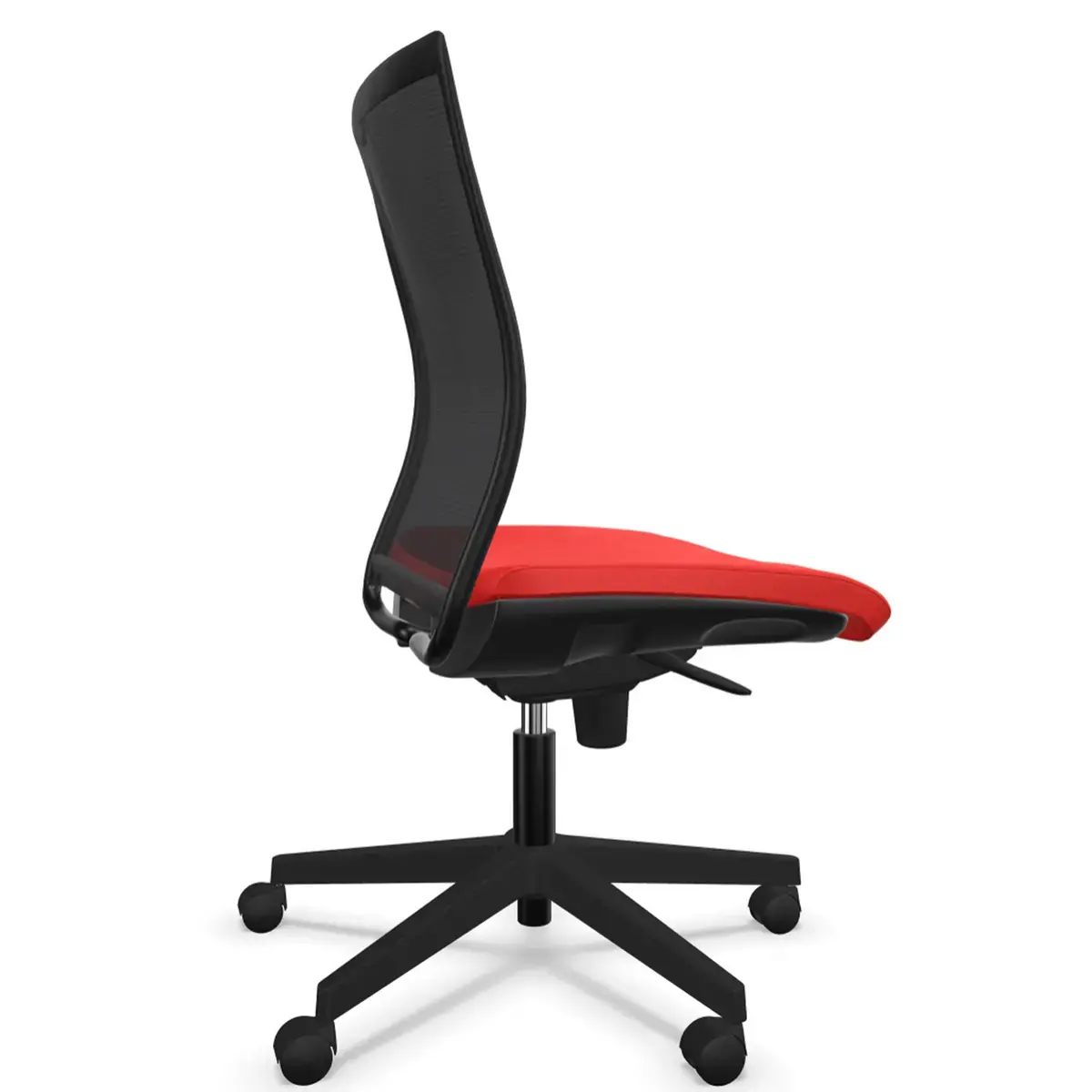 Siège de bureau Intrata à mécanisme synchrone - Noir et rouge