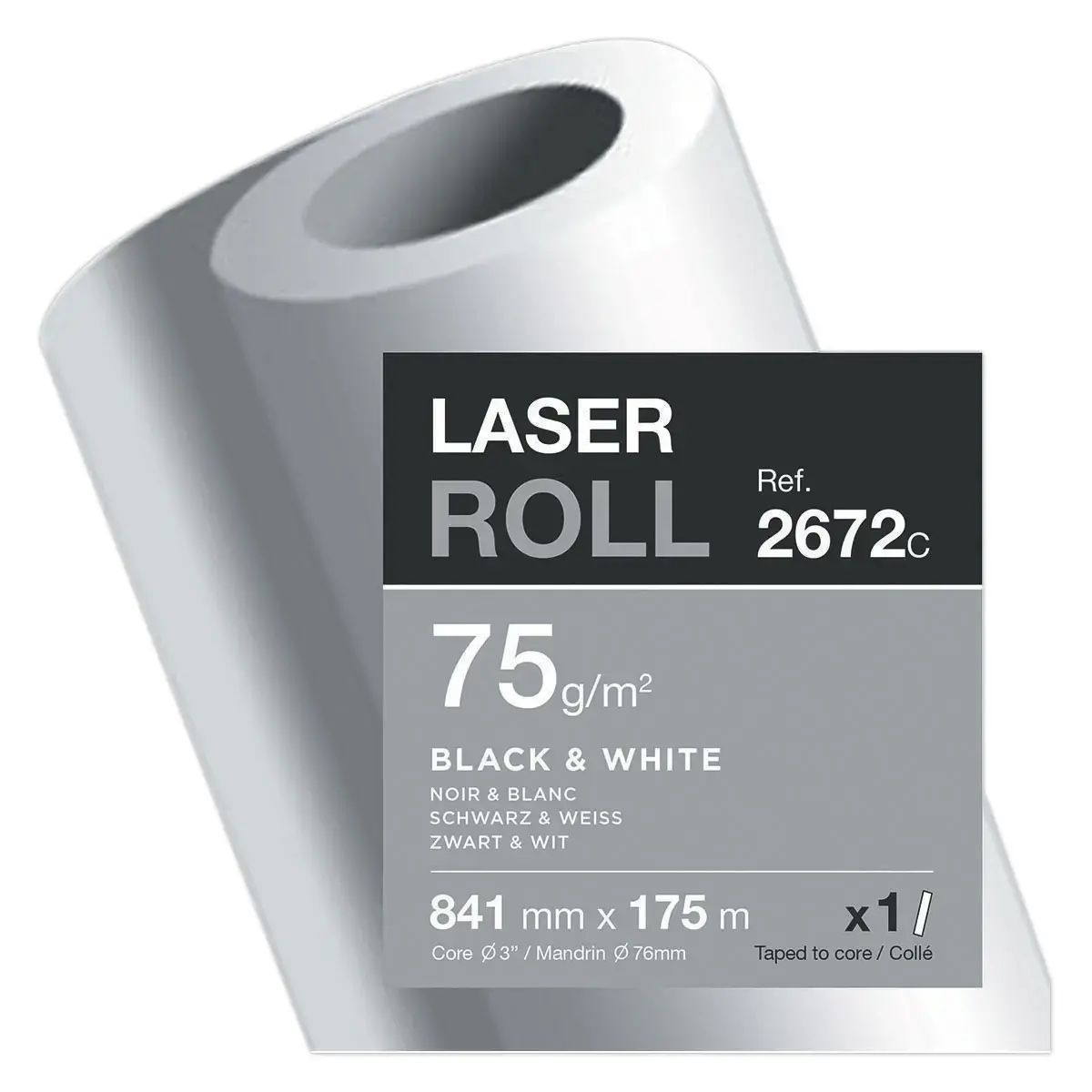 Rouleau de papier blanc pour copieur CLAIREFONTAINE 0,841x175 m - 75g 