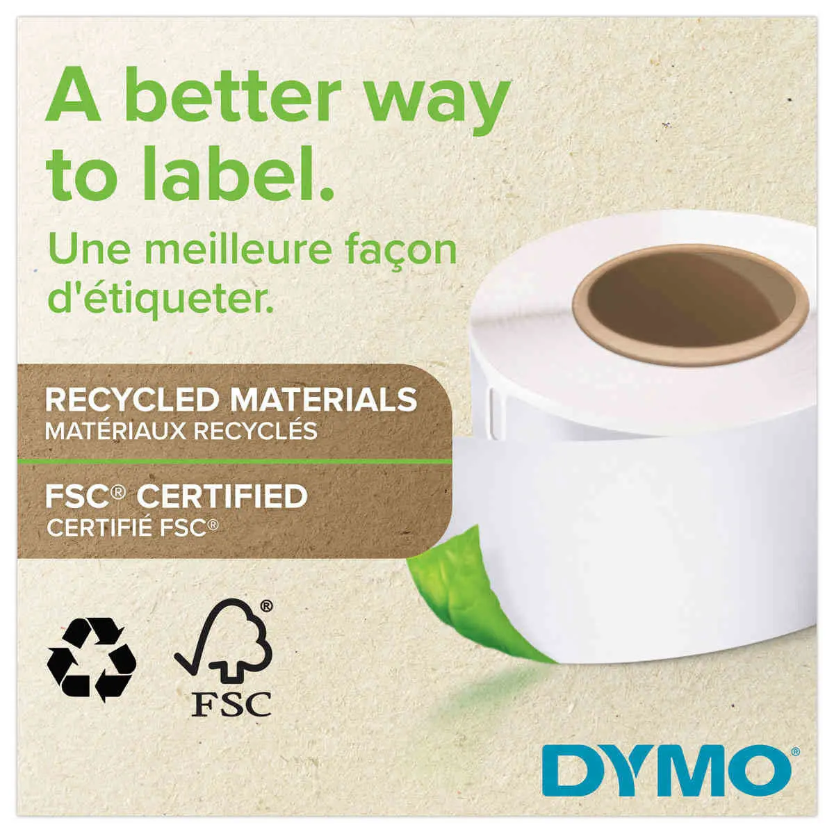 Rouleau de 500 étiquettes blanches d'adressage LabelWriter - 25 x 54 mm - Dymo
