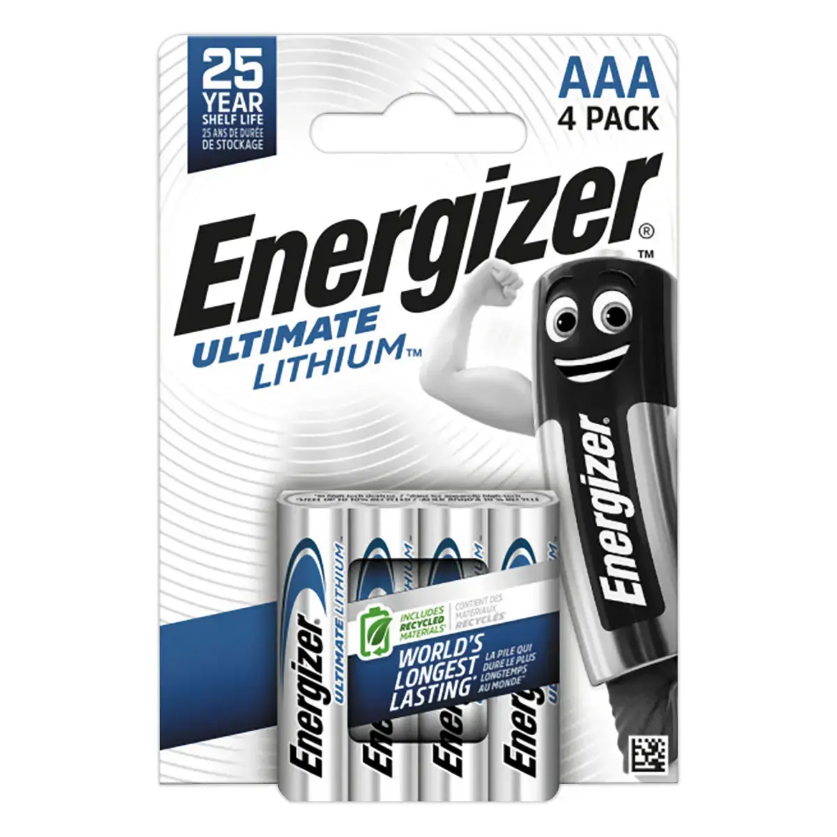 4 Piles LR3 (AAA) Ultimate Lithium Energizer 1,5V 