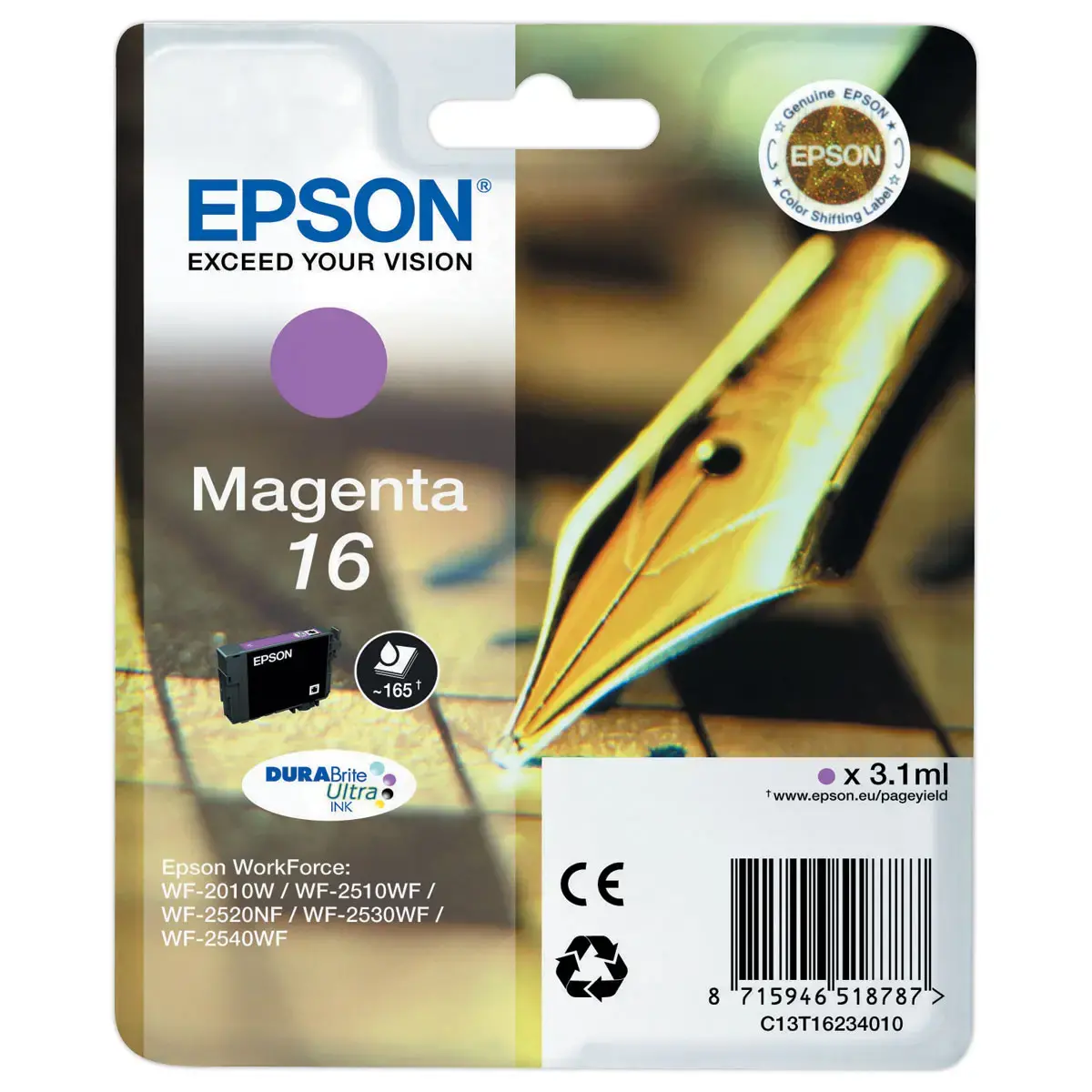 Cartouche T162 Stylo à plume - Magenta - Epson