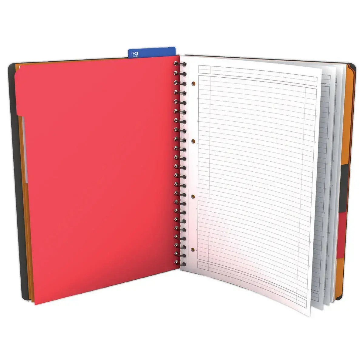 Cahier A4 Managerbook Lign&eacute; 6 mm 5x5 80g - Oxford 