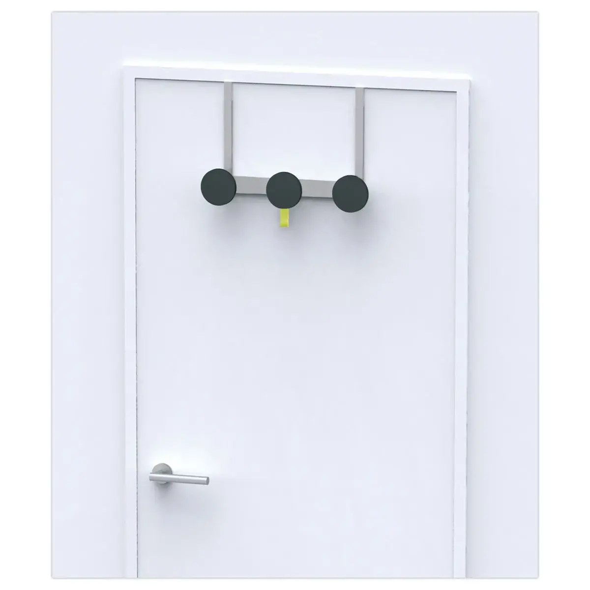 Pat&egrave;re de porte Triple - m&eacute;tal et noir - ALBA 