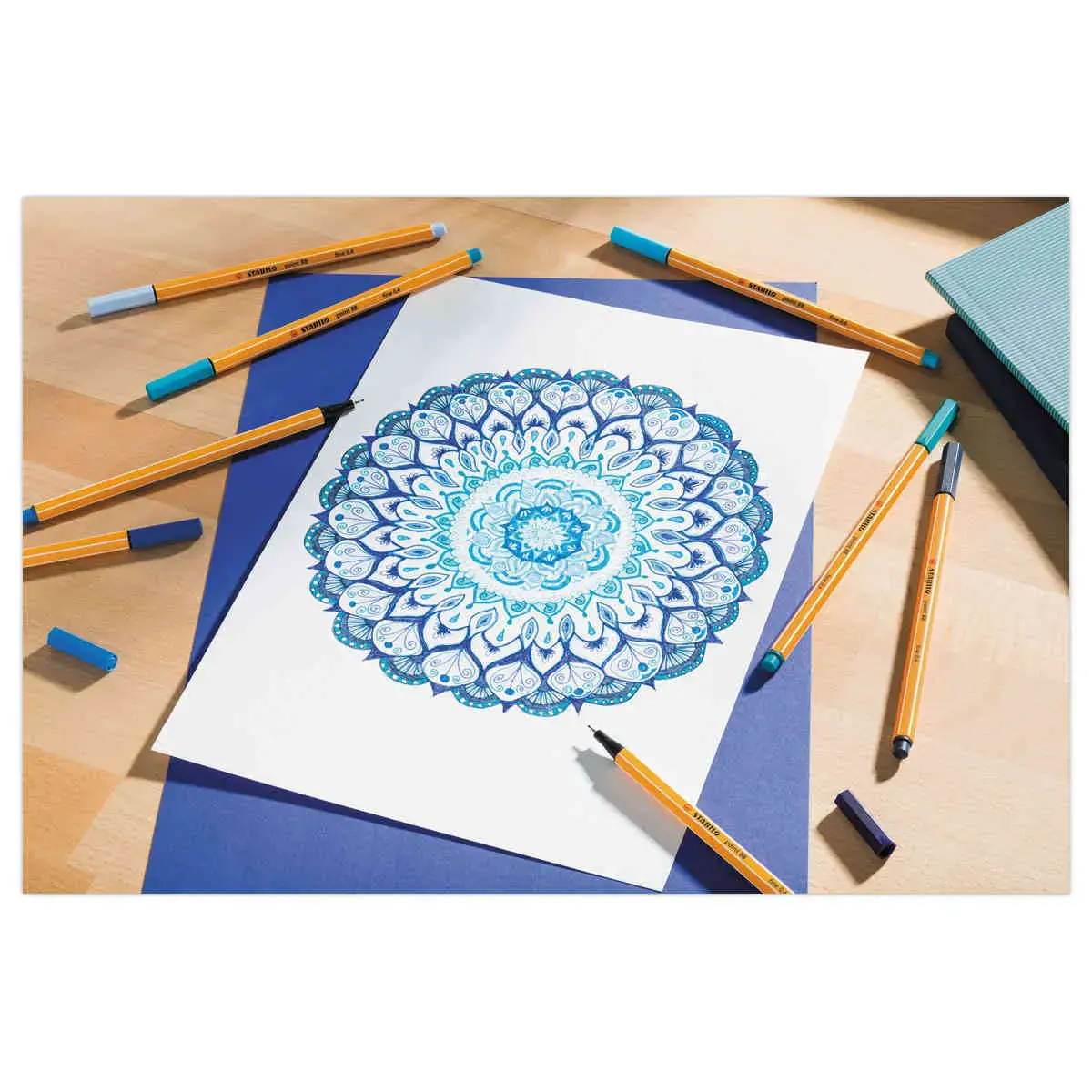 Stylo-feutre point 88 - Pointe fine - Bleu - STABILO