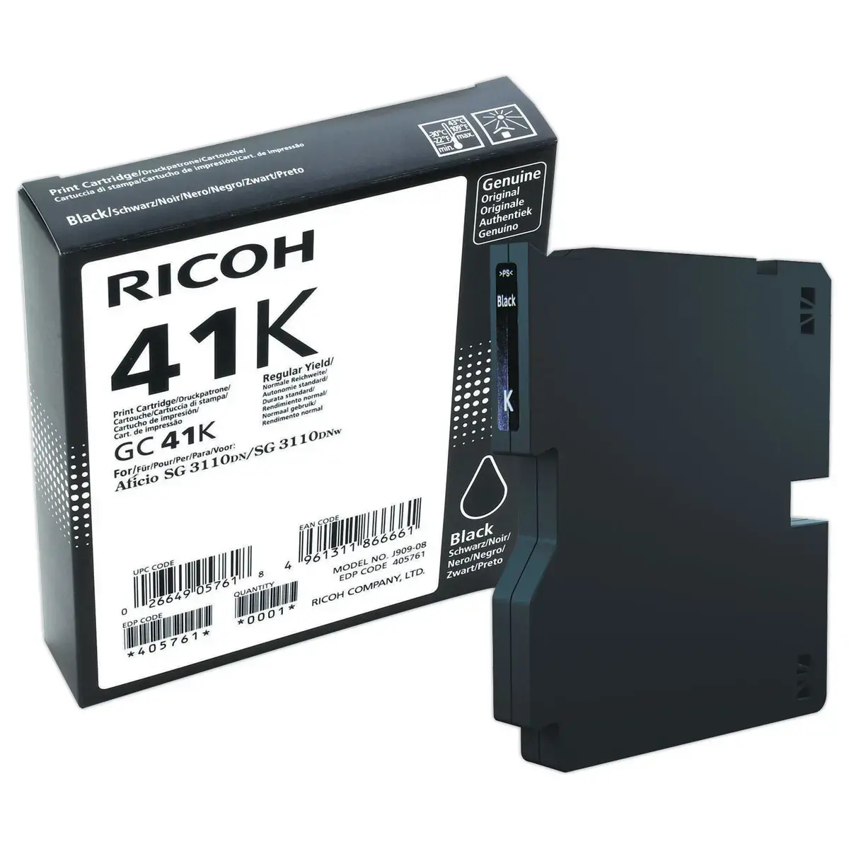 Cartouche RICOH GC-41K noir