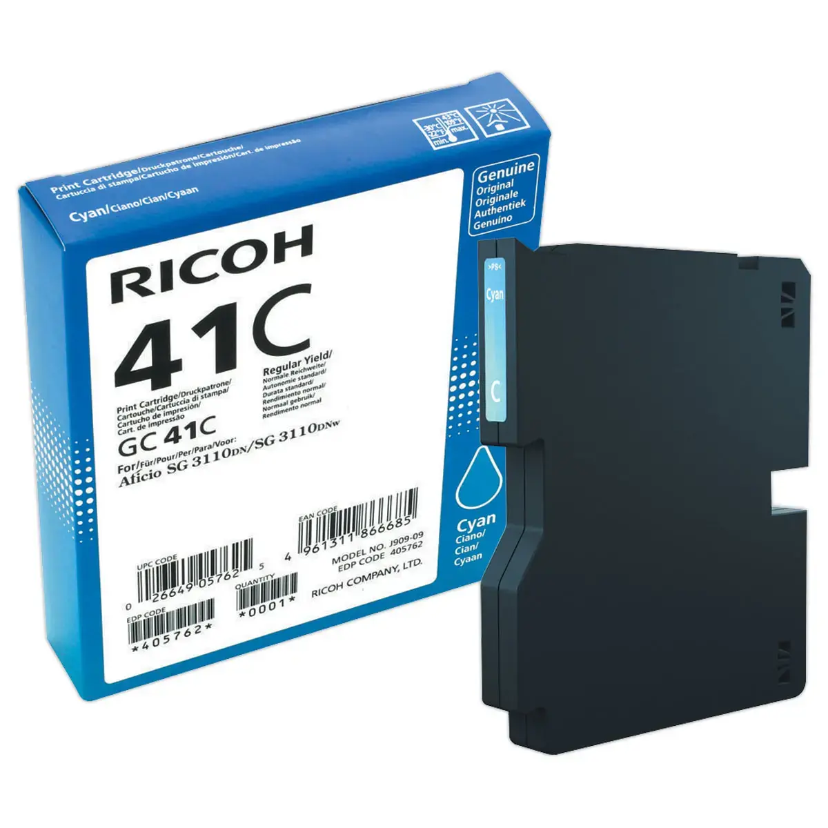 Cartouche RICOH GC-41C cyan