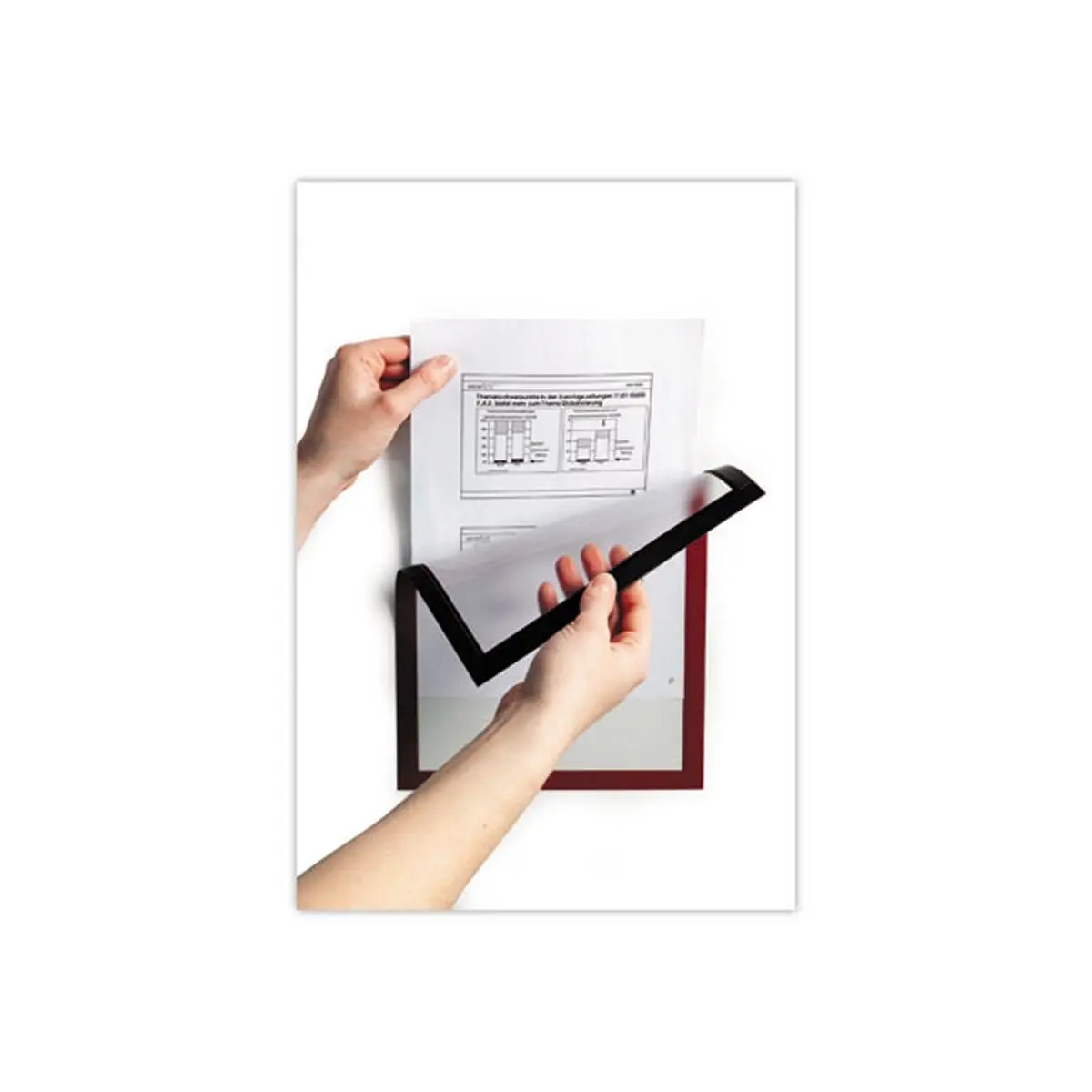 5 Cadres magnétiques Duraframe Magnetic - A4 - Rouge - Durable