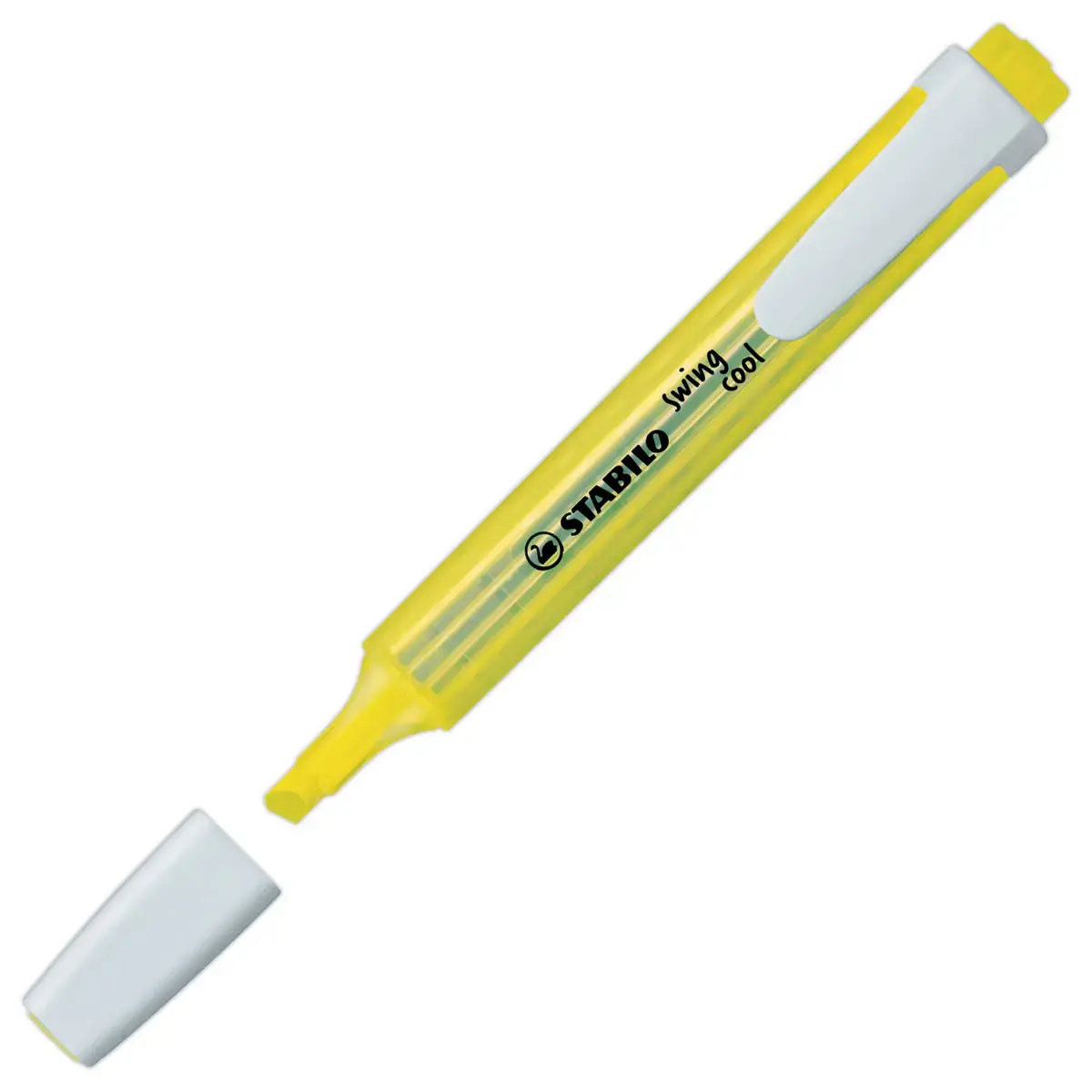 6 Surligneurs swing cool - Pointe biseaut&eacute;e - Coloris assortis - STABILO 