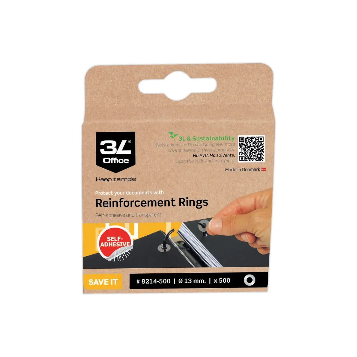 250 Oeillets de renforcement transparents - 3L Office