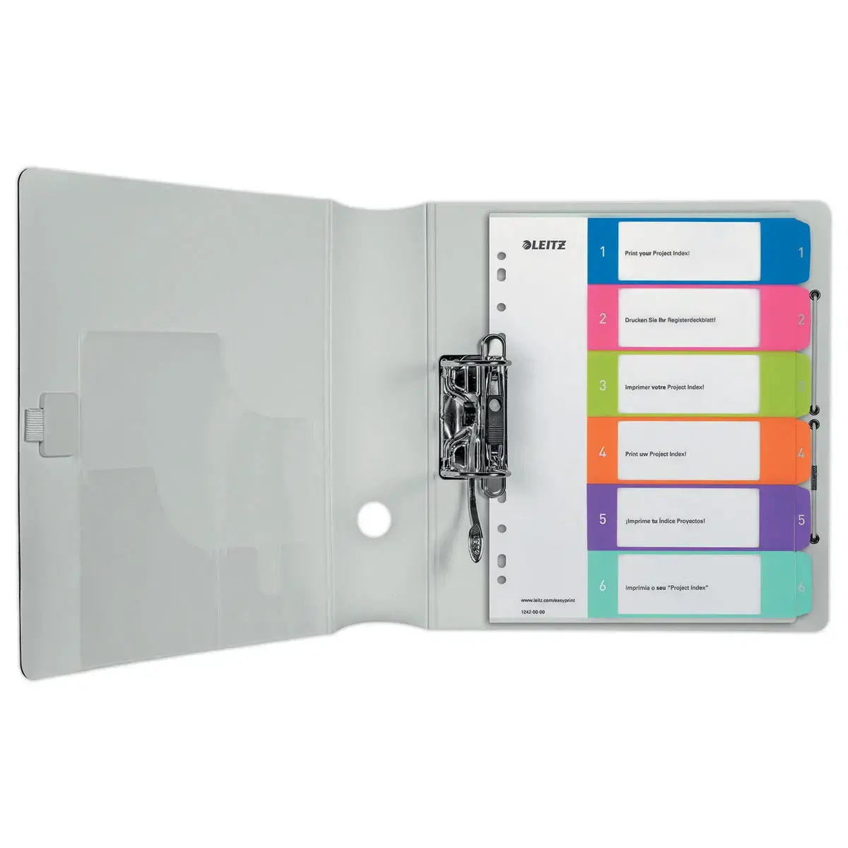 Jeu d'intercalaires num&eacute;riques WOW - A4 Maxi - 6 onglets - LEITZ 