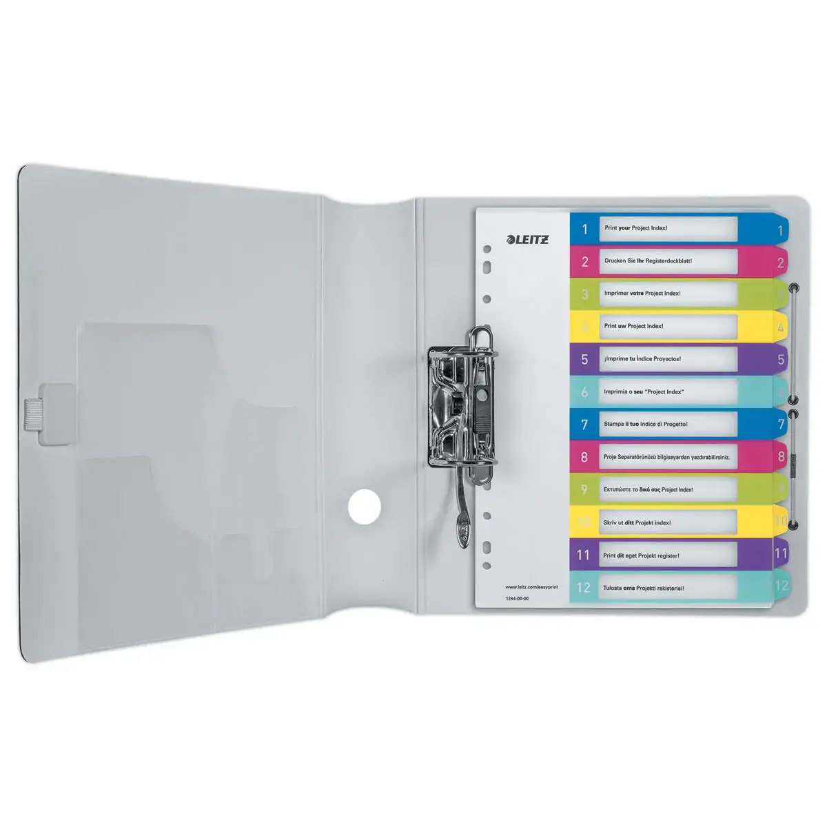 Jeu d'intercalaires num&eacute;riques WOW - A4 Maxi - 12 onglets - LEITZ 