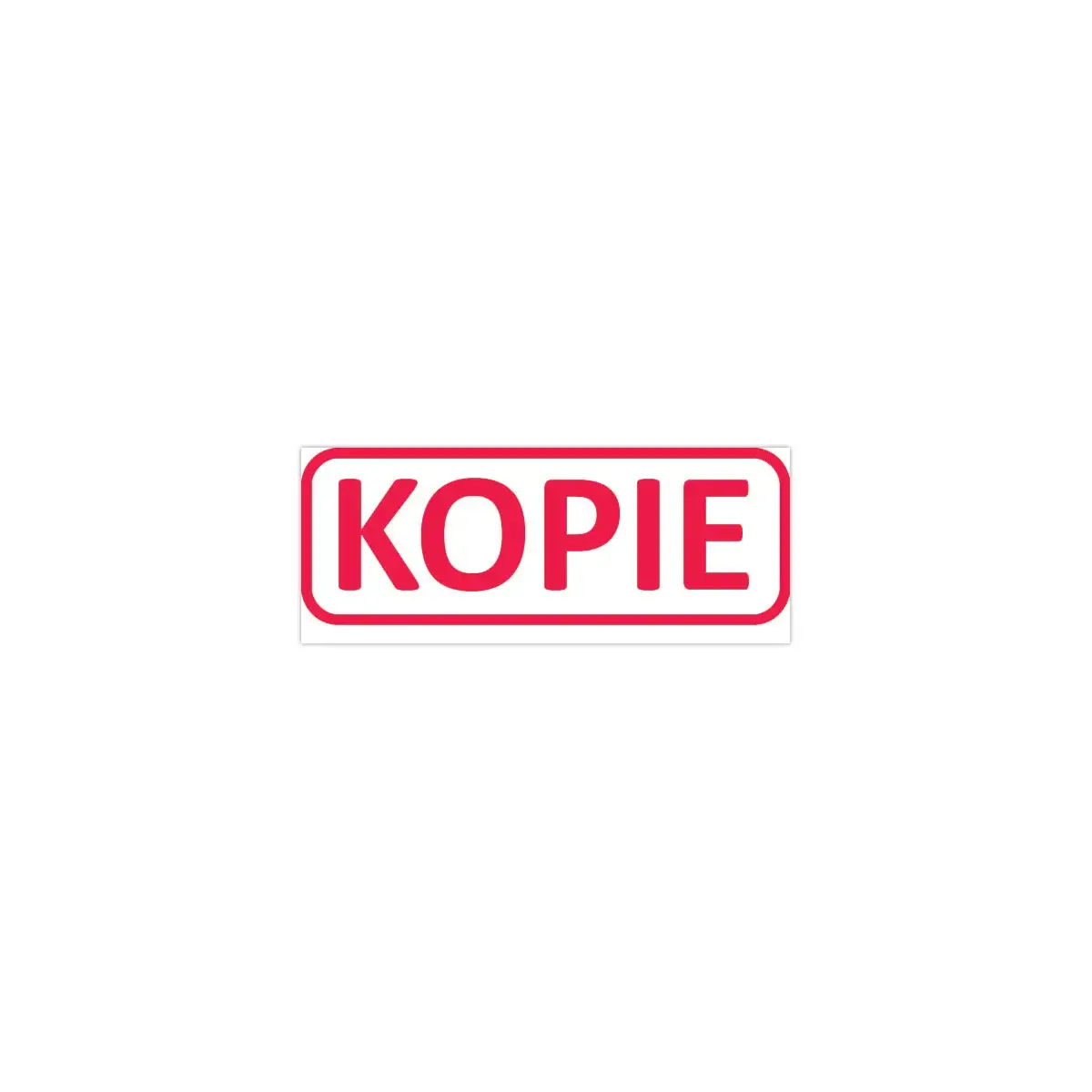 Timbre &agrave; formule commerciale  X-Print "Kopie" - rouge 