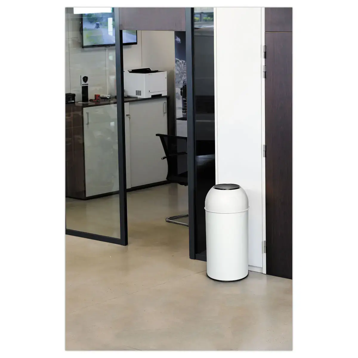 Collecteur "d&ocirc;me" - 40L - Blanc 