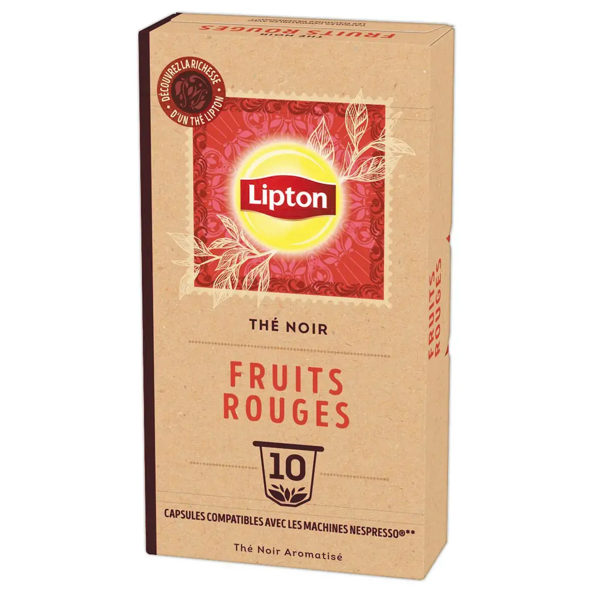 10 Capsules Th&eacute; Noir Fruits Rouges - LIPTON 