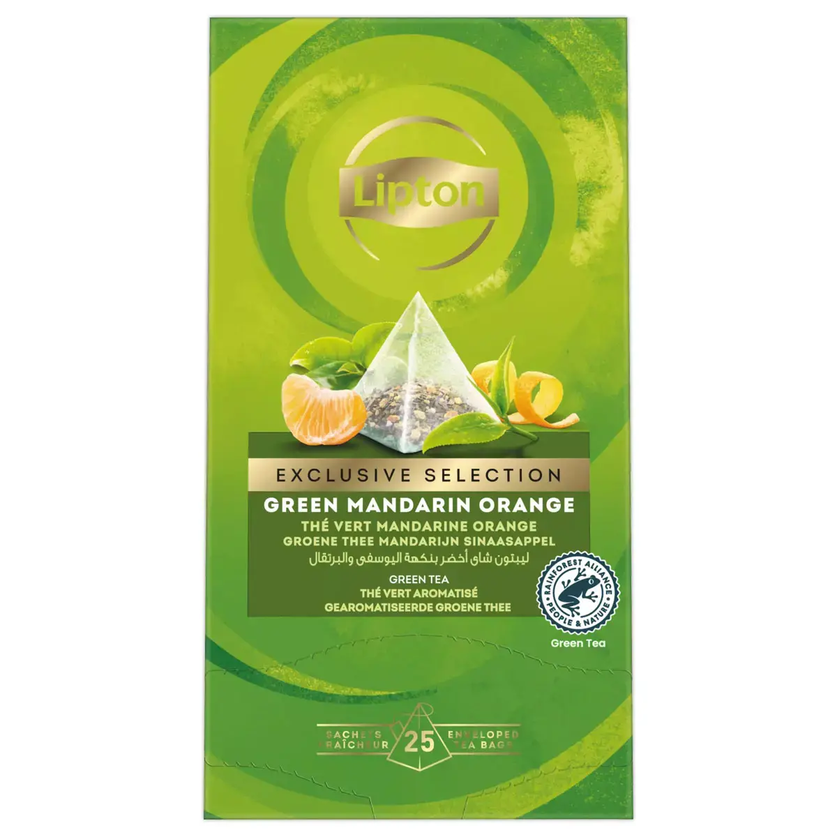 25 Thé Vert Mandarine et Orange - LIPTON