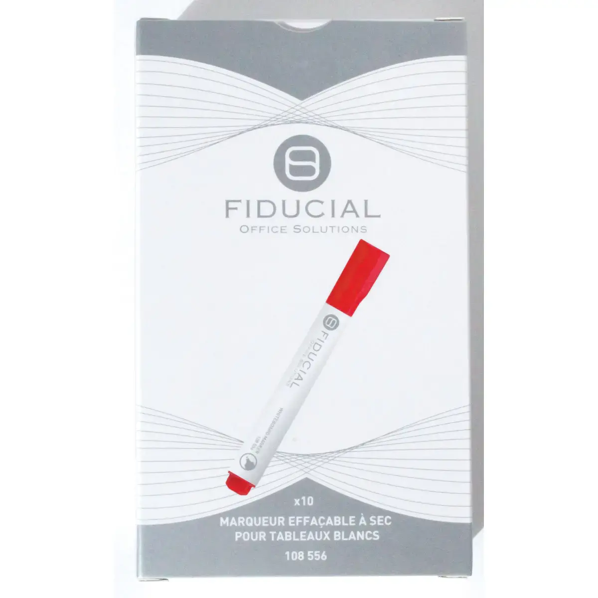 Marqueur pour tableaux blancs - Pointe biseautée - Rouge - FIDUCIAL
