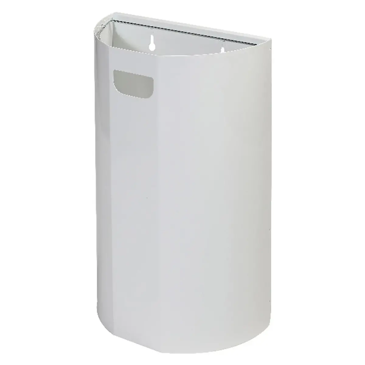 Collecteur mural demi-lune - 40L - Blanc